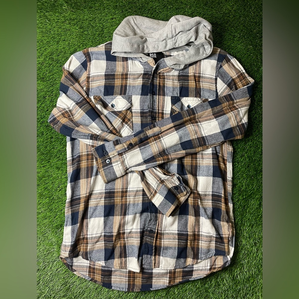RSQ hooded flannel